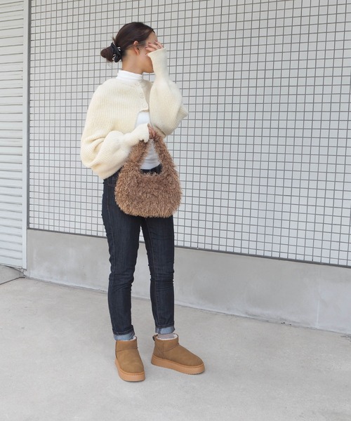 「minia」 ショートブーツ M ブラック レディース_画像4