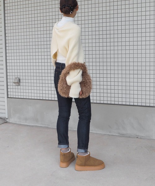 「minia」 ショートブーツ M ブラック レディース_画像5