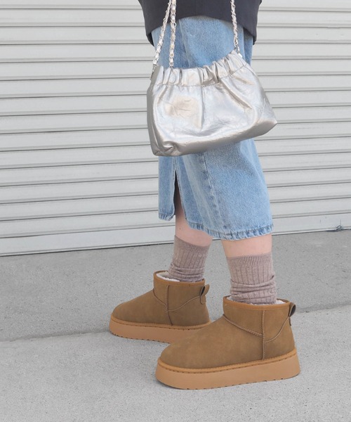 「minia」 ショートブーツ M ブラック レディース_画像7