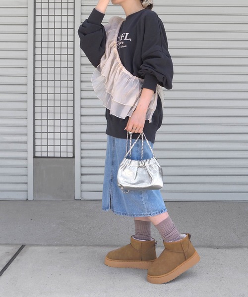 「minia」 ショートブーツ M ブラック レディース_画像8