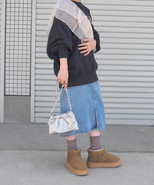 「minia」 ショートブーツ M ブラック レディース_画像9