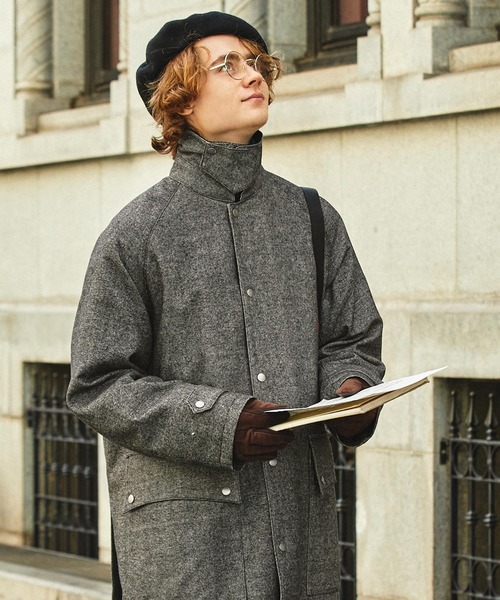 「EMMA CLOTHES」 ステンカラーコート M ブラック メンズの画像7