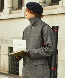 「EMMA CLOTHES」 ステンカラーコート M ブラック メンズの画像8