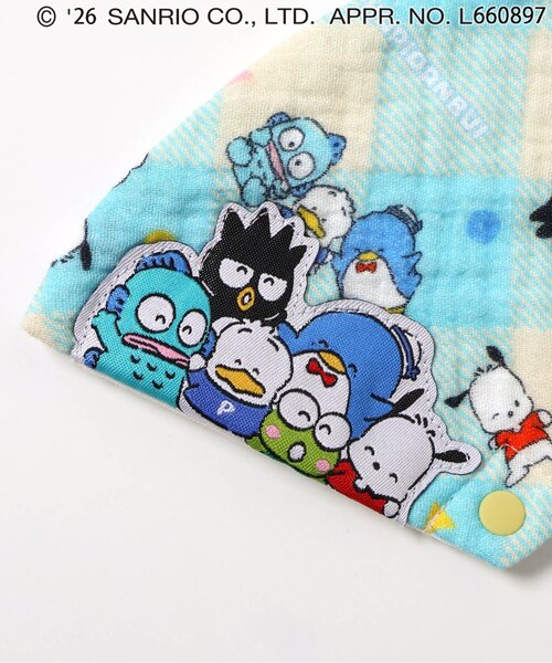 再販可能＊ふかふか刺繍スタイ＊おしゃぶりと♡＊ sanrio（サンリオ） スタイ よだれかけ はぴだんぶい ガーゼスタイ