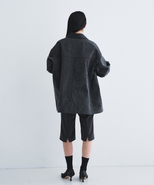 ステンカラーコート コート pigment denim coverall レディースの画像
