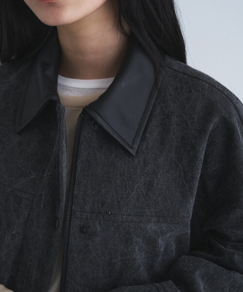 ステンカラーコート コート pigment denim coverall レディースの画像