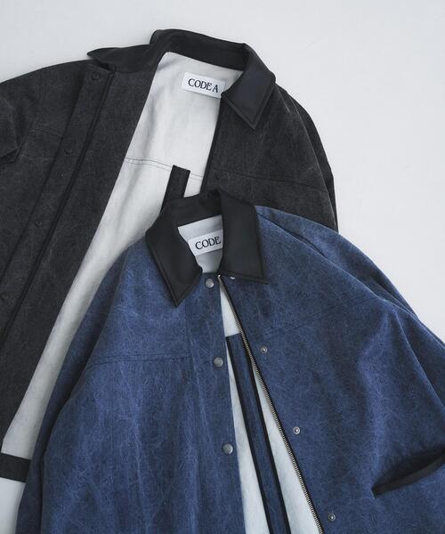 ステンカラーコート コート pigment denim coverall レディースの画像