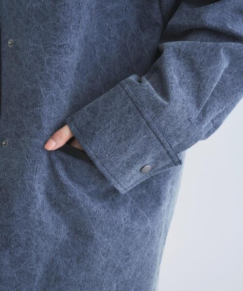 ステンカラーコート コート pigment denim coverall レディースの画像