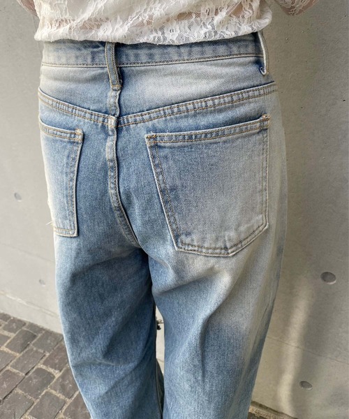 「ENVYM」 デニムパンツ SMALL ブルー レディース_画像9