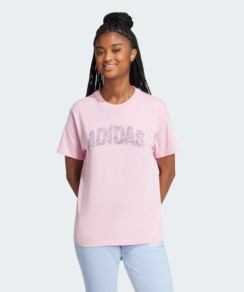 アディダス ■ XS レディース Mサイズ Tシャツ 半袖 丸首 ロゴT adidas（アディダス） Tシャツ レディース 半袖 速乾 スポーツ