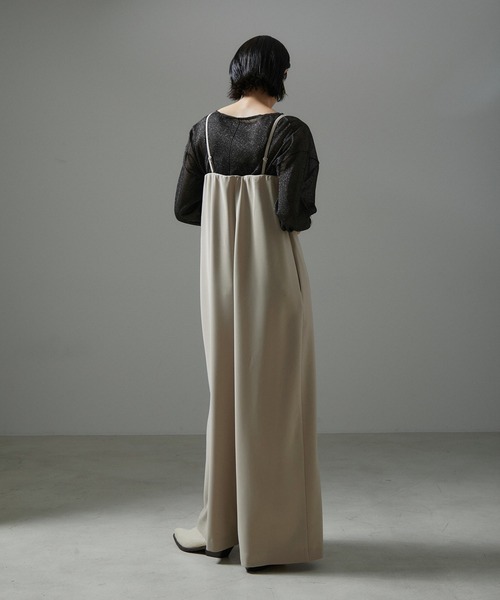 「SALON adam et rope'」 オールインワン S ベージュ レディースの画像