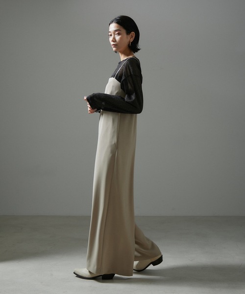 「SALON adam et rope'」 オールインワン S ベージュ レディースの画像