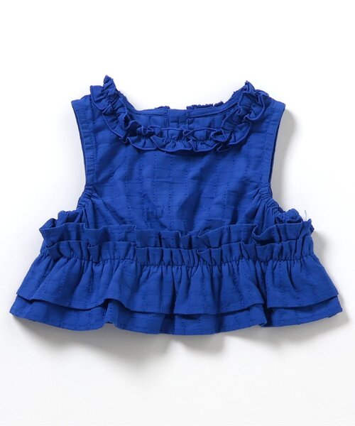 セットアップ フリルトップス・ラインパンツセットアップ＿アプレレクールマシェリ キッズ 子供服 女の子の画像