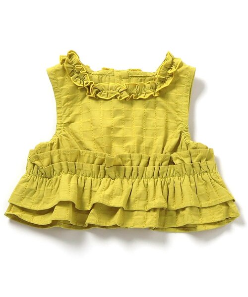 セットアップ フリルトップス・ラインパンツセットアップ＿アプレレクールマシェリ キッズ 子供服 女の子の画像