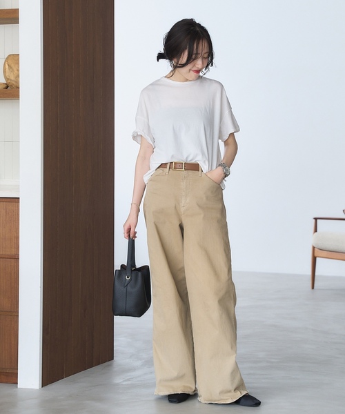 「LE TALON」 フラットパンプス 25.5cm ブラック×ブラック レディース_画像3