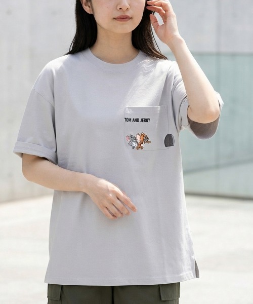tシャツ 速乾 「TOM ＆ JERRY/トムとジェリー」アムンゼン胸ポケワン