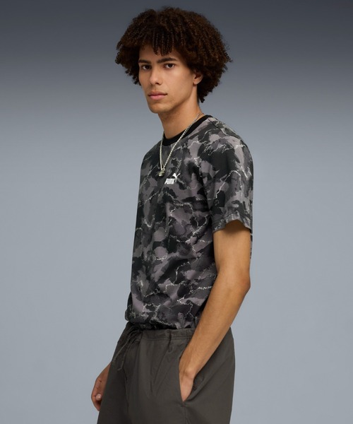 PUMA カモフラージュ柄 半袖シャツ PUMA（プーマ） tシャツ メンズ カモ AOP 半袖 Tシャツ メンズ