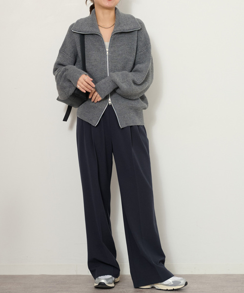 「JOURNAL STANDARD relume」 スラックス 36 ネイビー レディース_7