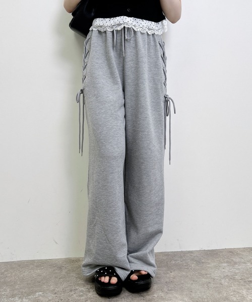 INGNI（イング） パンツ 「WEB限定」サイドレースアップスウェット