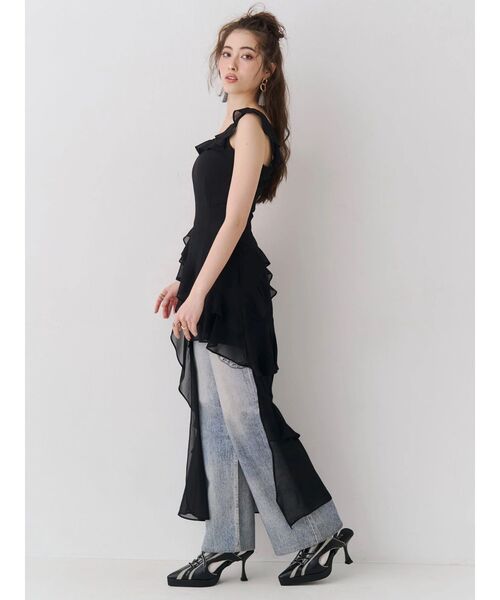 EVRIS（エヴリス） ワンピース 「SNS万バズワンピ」フリルショルダー