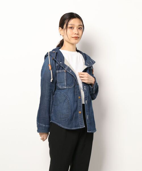 「min@RNA」 ジャケット MEDIUM ライトインディゴブルー レディース_画像3