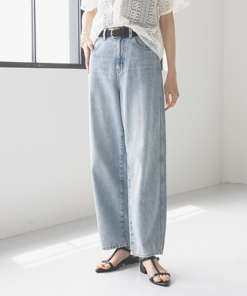 「GLOBAL WORK」 デニムパンツ LARGE ネイビー レディース_画像7