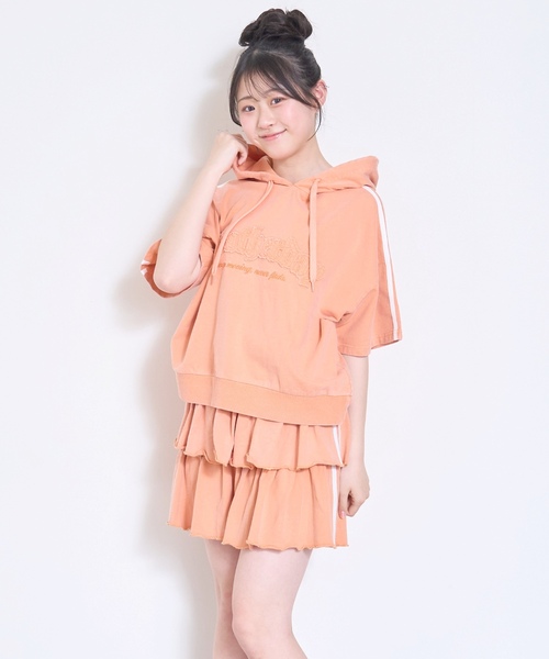 ワンピース 「LTXC/綿100%」ピグメントティアードセットアップ キッズ 子供服 女の子の画像