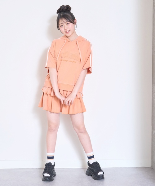ワンピース 「LTXC/綿100%」ピグメントティアードセットアップ キッズ 子供服 女の子の画像