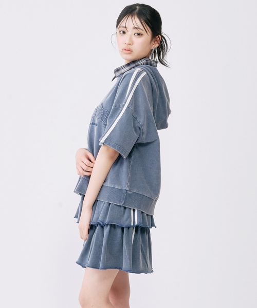 ワンピース 「LTXC/綿100%」ピグメントティアードセットアップ キッズ 子供服 女の子の画像