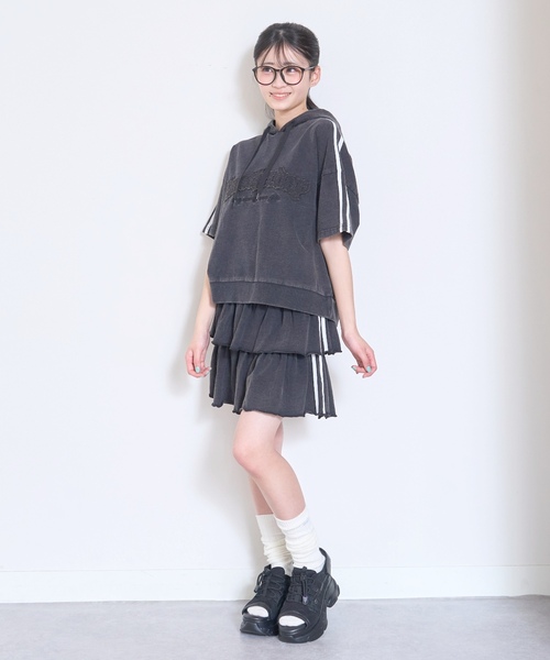 ワンピース 「LTXC/綿100%」ピグメントティアードセットアップ キッズ 子供服 女の子の画像