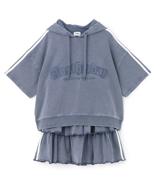 ワンピース 「LTXC/綿100%」ピグメントティアードセットアップ キッズ 子供服 女の子の画像