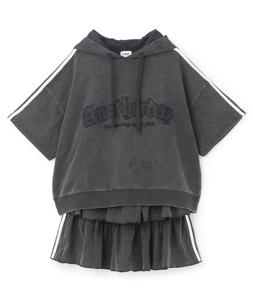 ワンピース 「LTXC/綿100%」ピグメントティアードセットアップ キッズ 子供服 女の子の画像