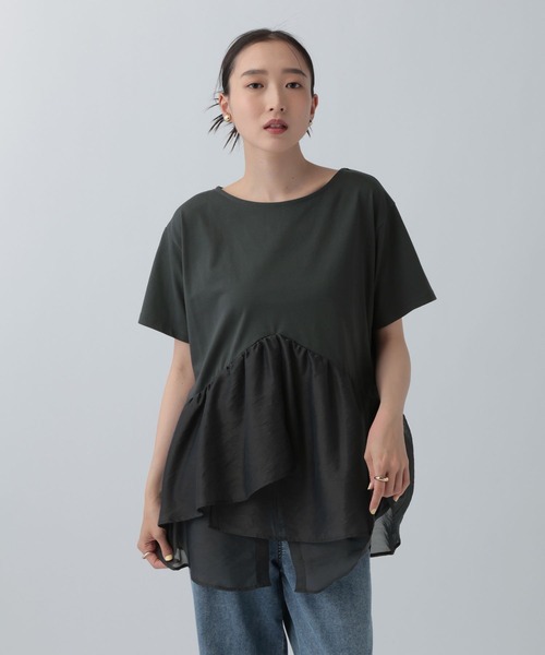 LEPSIM（レプシィム） tシャツ ドッキングペプラムチュニック 759485