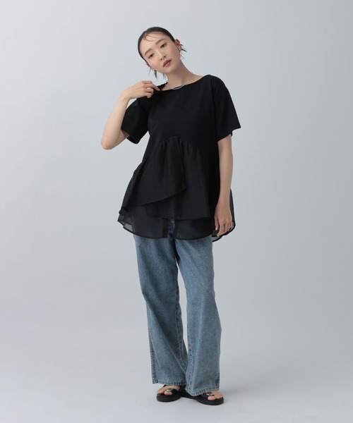 LEPSIM（レプシィム） tシャツ ドッキングペプラムチュニック 759485