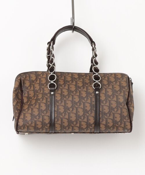 ♡Dior ロマンティック／トロッターレザー ダークブラウン ハンドバッグ Christian Dior（クリスチャン・ディオール） ロマンティックライン