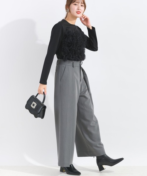 「PICCIN PERLA」 長袖カットソー M オフホワイト レディース_画像6