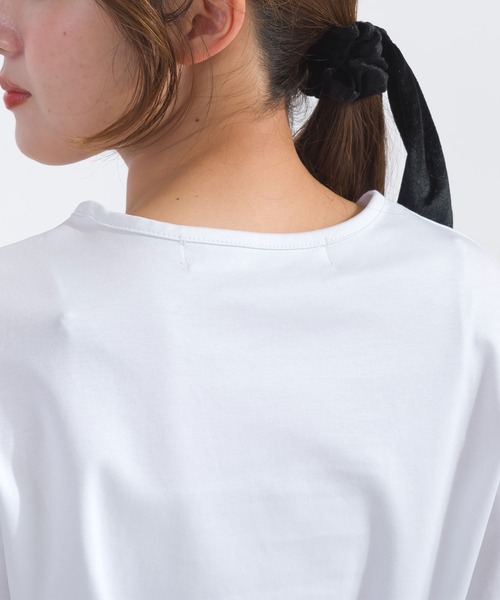 「PICCIN PERLA」 長袖カットソー M オフホワイト レディース_画像9