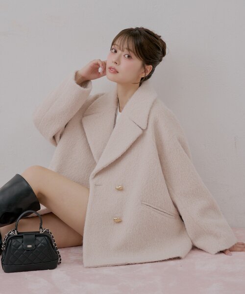 ジャケット・アウター Tyako Chico（チコ） コート アウター 「ZOZO限定/REVIVAL」金ボタンシャギー