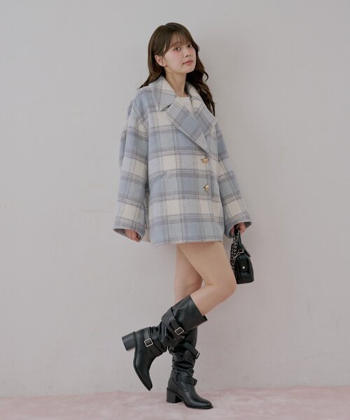 Chico（チコ） コート アウター 「ZOZO限定/REVIVAL」金ボタンシャギー