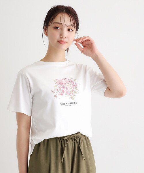 LAURA ASHLEY（ローラアシュレイ） tシャツ 半袖 「人気デザイン！汗