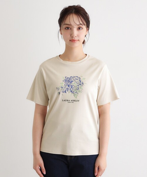 LAURA ASHLEY（ローラアシュレイ） tシャツ 半袖 「人気デザイン！汗
