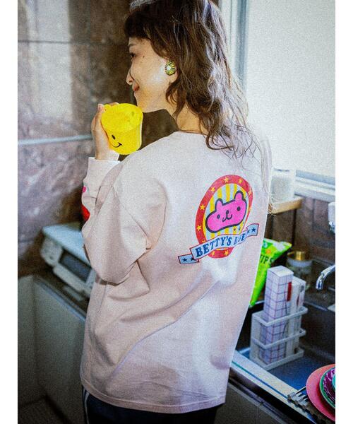 「BETTY'S BLUE」 長袖カットソー M ピンク レディース_画像2