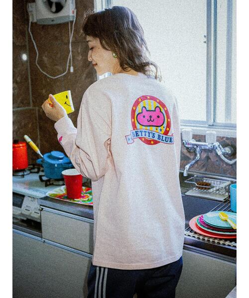 「BETTY'S BLUE」 長袖カットソー M ピンク レディース_画像4