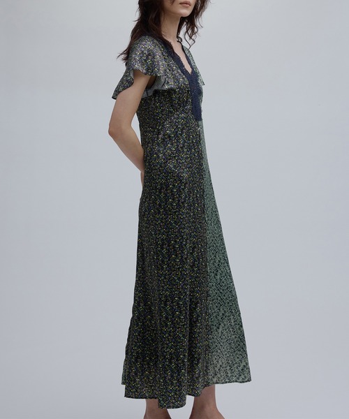 ドレス LOUISE PATTERN DOCKING DRESS