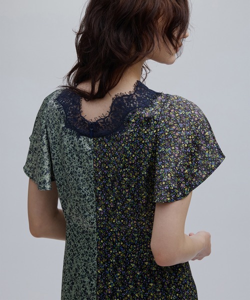 ドレス LOUISE PATTERN DOCKING DRESS
