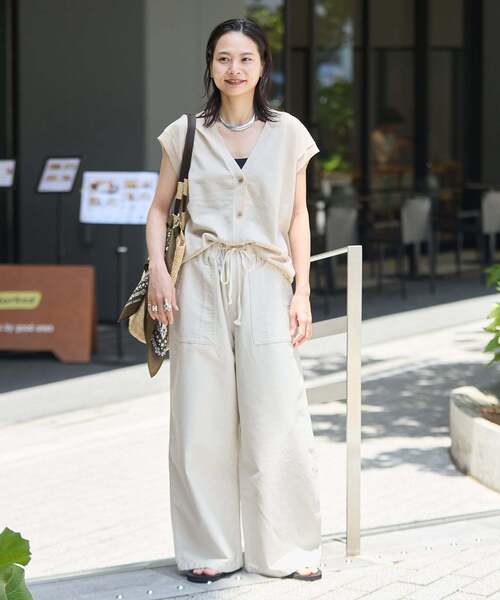 「JOURNAL STANDARD」 イージーパンツ 38 ベージュ レディース_画像2