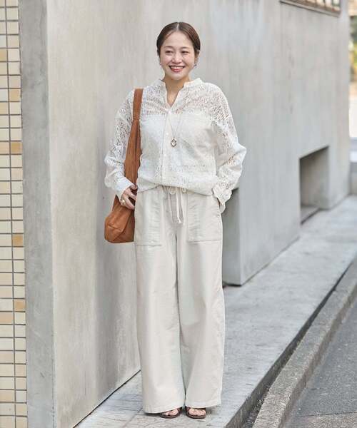 「JOURNAL STANDARD」 イージーパンツ 38 ベージュ レディース_画像3