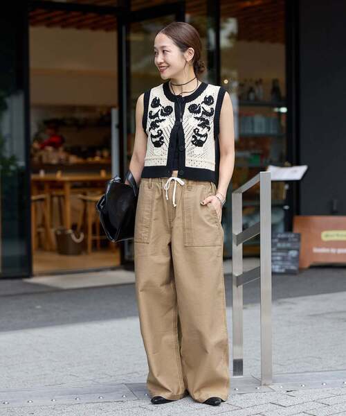 「JOURNAL STANDARD」 イージーパンツ 38 ベージュ レディース_画像7