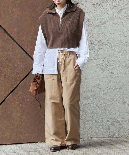 「JOURNAL STANDARD」 イージーパンツ 38 ベージュ レディース_画像8