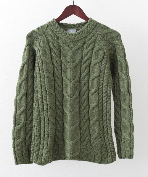 ニット セーター スーパーソフトメリノウール ケーブル編みニット レディース メンズ aran WOOLLEN MILLS ニット セーター スーパーソフトメリノ
